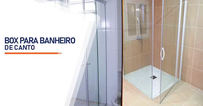 Box para banheiro de canto com duas laterais de vidro